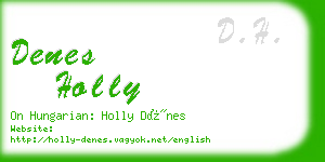 denes holly business card